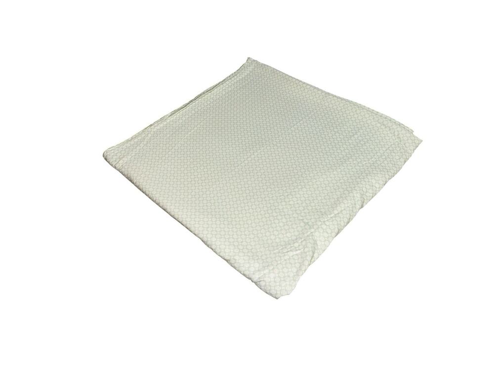 Laura Ashley Trellis Print Flat Sheet Green & White Pattern 100% Cotton King Sz